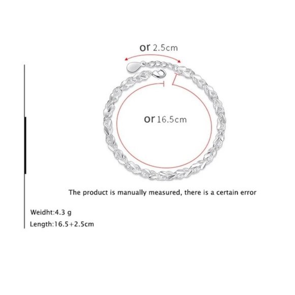 925 Sterling Silver Bracelets Zircon Charm Women Bracelets Silver 925 Jewelry - Picture 2 of 6